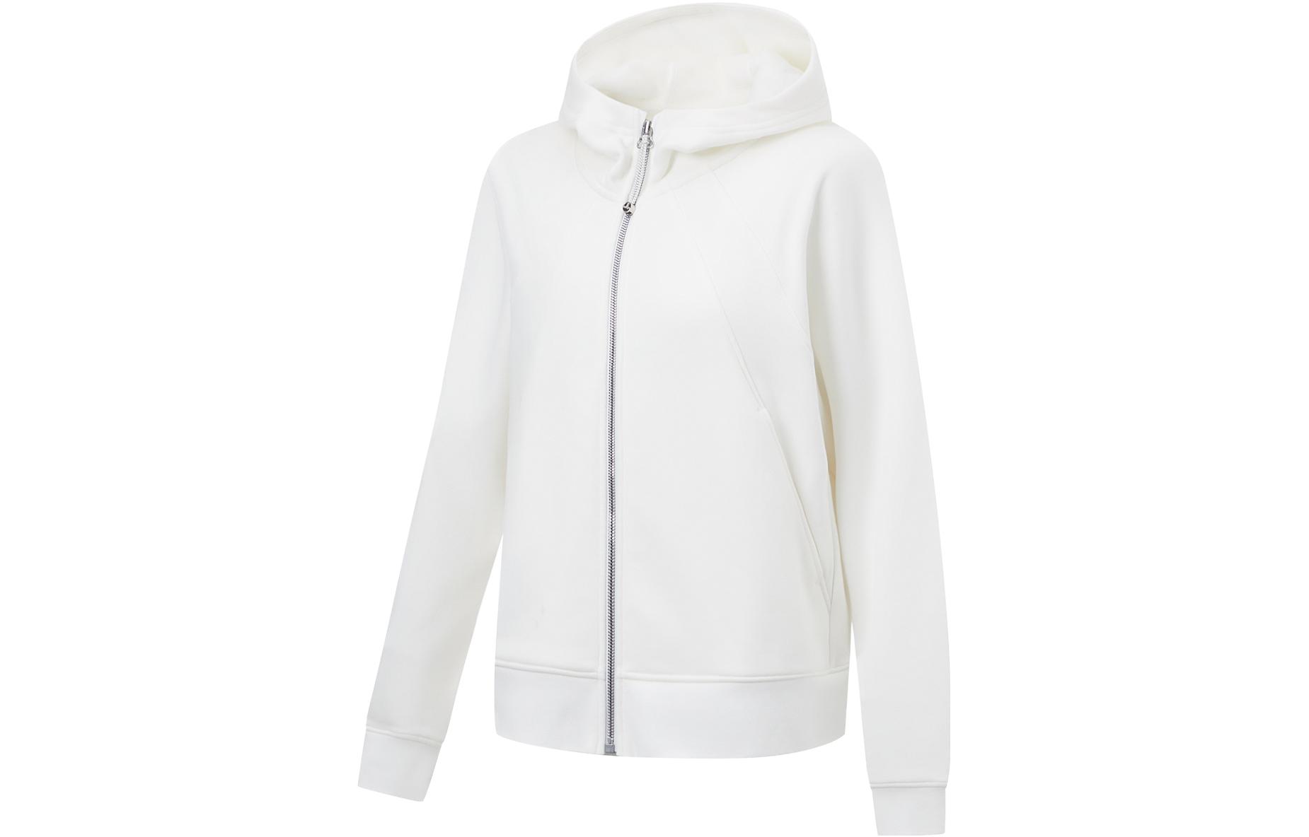 Коллекция для фитнеса Li Ning, Однотонный спортивный кардиган-толстовка с капюшоном на флисовой подкладке, Женский AWDT802-1 XL