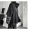 Herrenbekleidung Fake Two Hoodies Patchwork Plaid Kapuzenpullover Oversized Tops Kleidung für Damen Harajuku Casual Sweatshirt