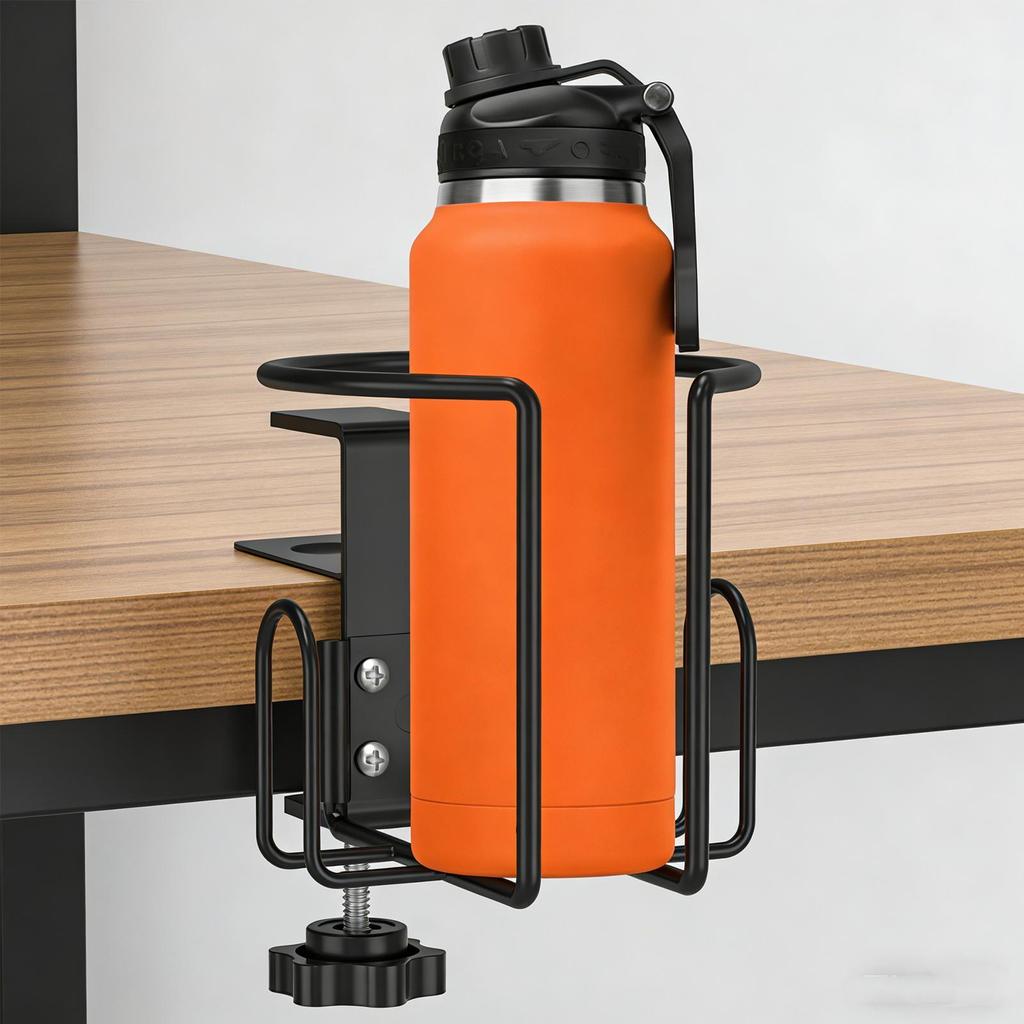 Table Cup Holder Anti-spill Drink Storage Shelf Horizontal Vertical Mount Clip On Cup Holder for Bedside Home Counter Kitchen