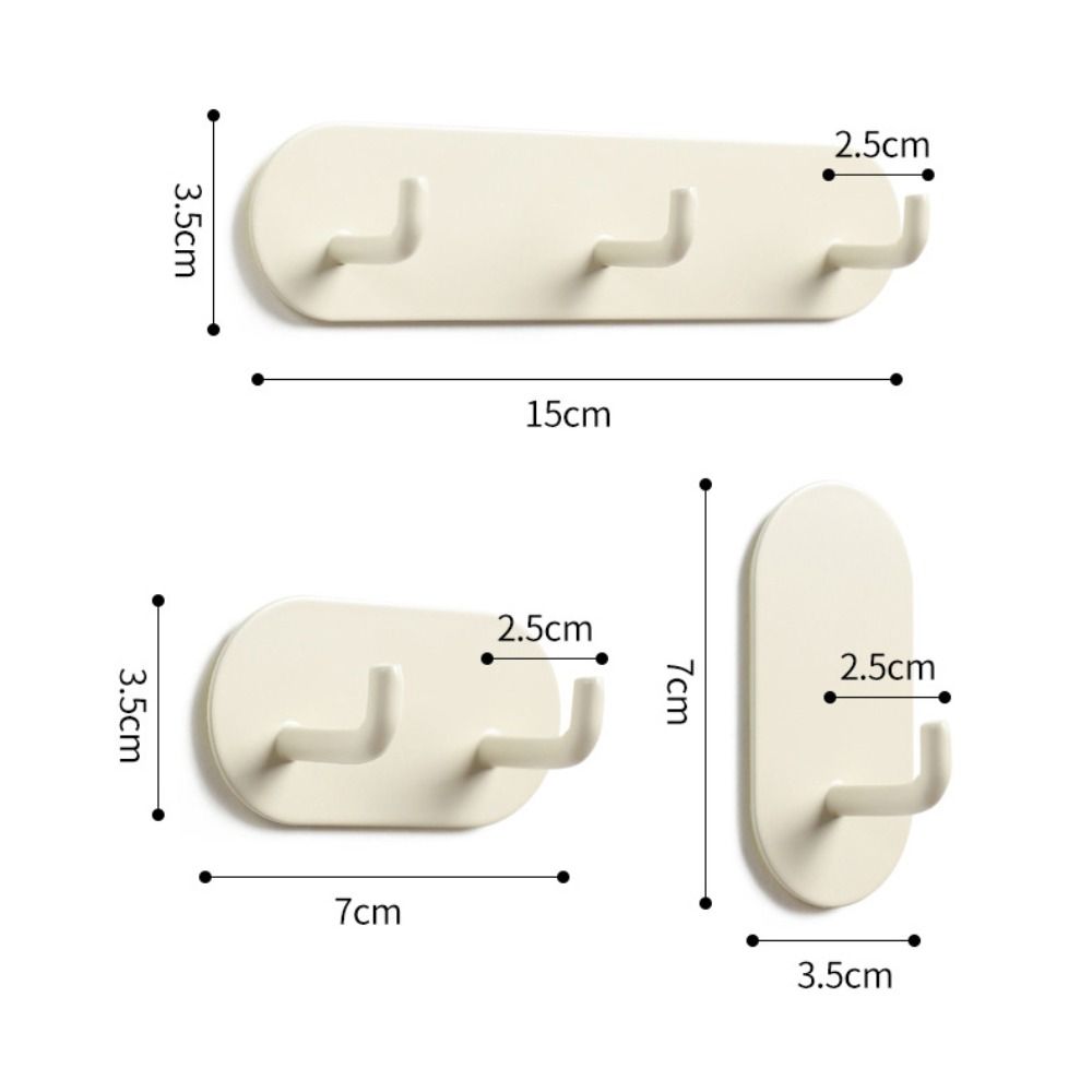 Waterproof Wall Hook Punch Free Clothes Hats Holder Durable Self-adhesive Hook  Key