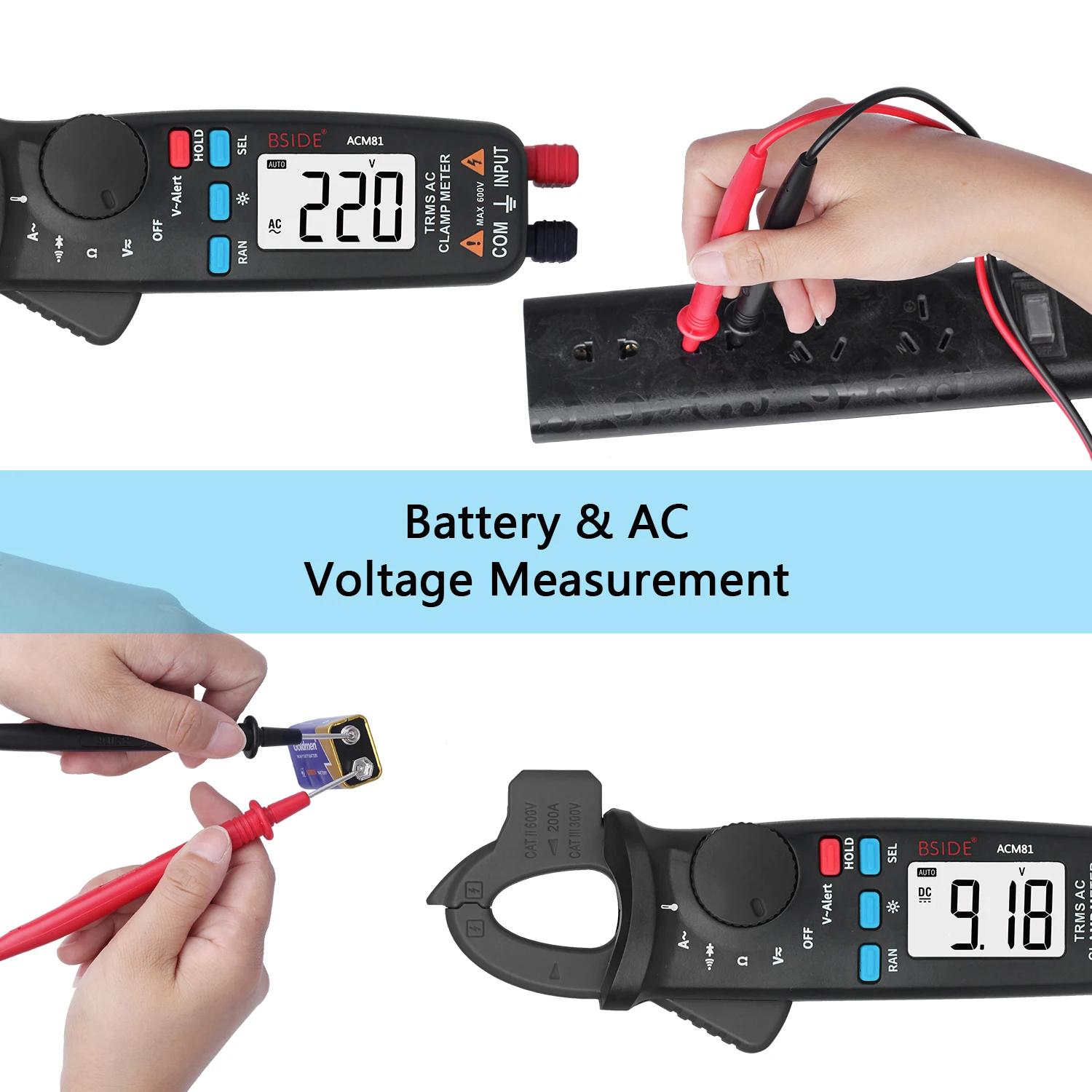 

ACM81 ACM91 Digital Clamp Meter 1mA High-Precision Ammeter Pliers True RMS DC AC Current Car Repair Electrical Temp Tester