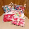 20Pcs Girls Colorful Plush Ball Elastic Hair Bands Kids Hair Ropes Rubber Bands Children'S Braided Headwear Hair Accessories
