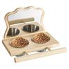AT21-Bird Feeder With Perch And Mirror, Fun , Outdoor Home Decor.