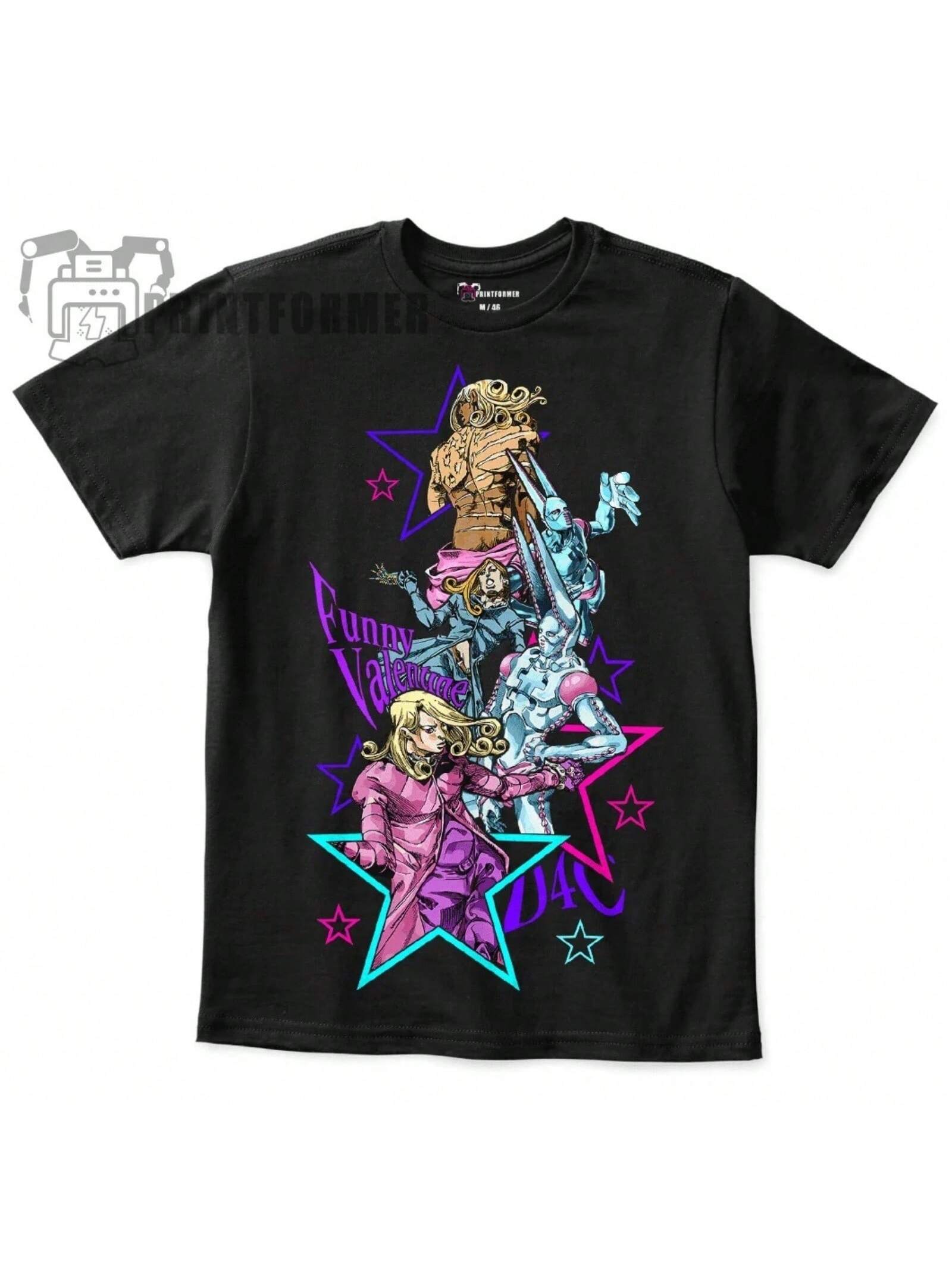Jolyne Cujoh s Bizarre Adventure T-Shirt JJBA Stone Ocean Anime Soft Tee S разноцветный