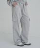 5OML Single-Pleat Wide Cargo Sweatpants (Oatmeal)