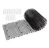 Black 2x4m Plastic Anti-Cat Spike Mat for Balcony and Garden Cat Deterrent.
