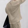 Men Loose Long Sleeve V Neck Jacquard Casual Knit Pullover Top
