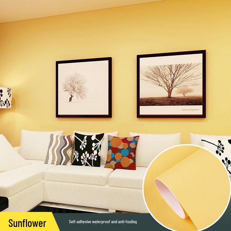 Self-Adhesive Solid Color PVC Wallpaper for Bedroom and Home Décor