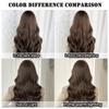 Middle East Cool Brown Big Waves Wig for Women - Air Bangs Long Curly Hair, Heat Style Trim Ready, European American Daily High Quality