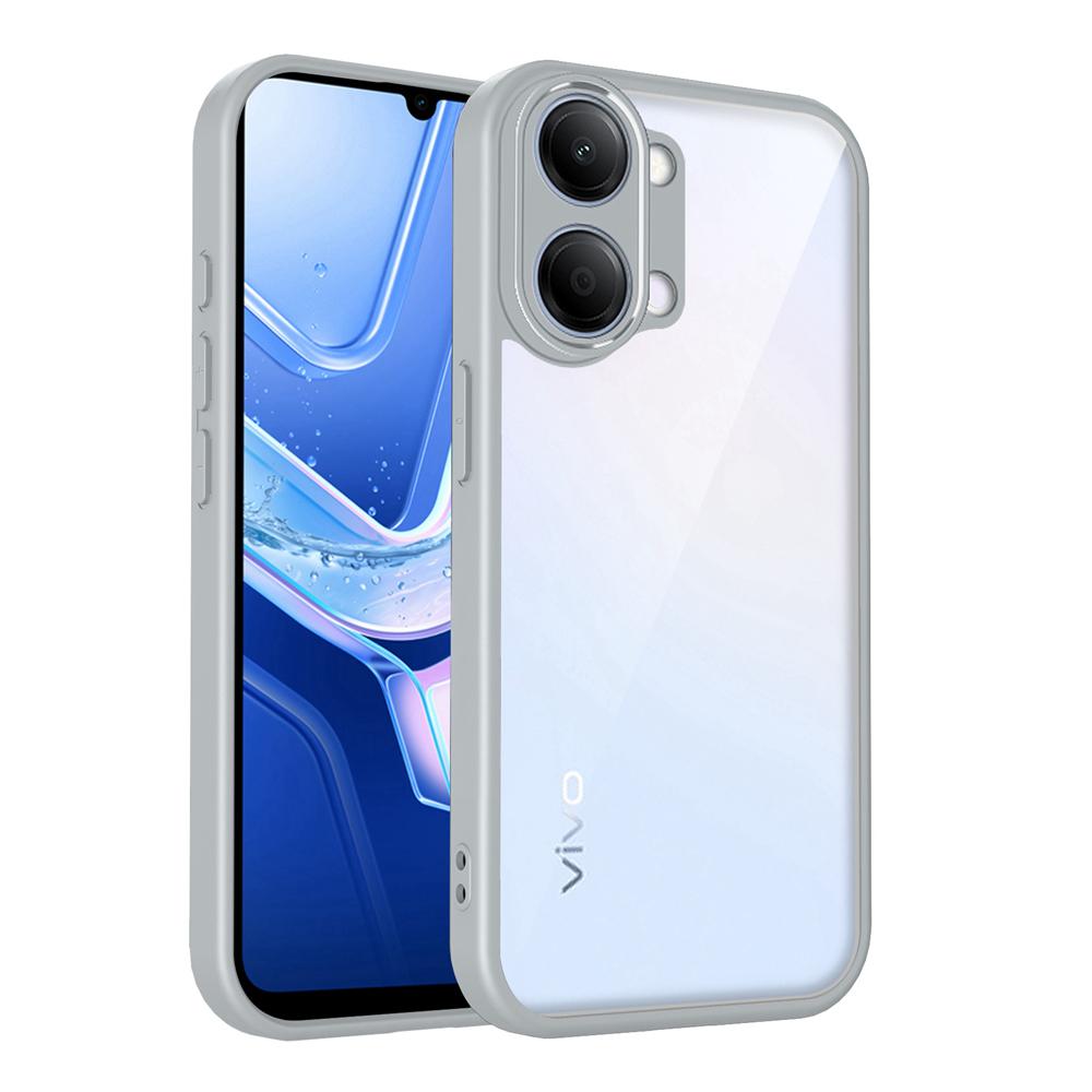 KEYSION Transparent Phone Case for VIVO Y11 5G Y11d Y21 5G 2026 Soft Silicone+PC Clear Shockproof Phone Back Cover for VIVO Y05