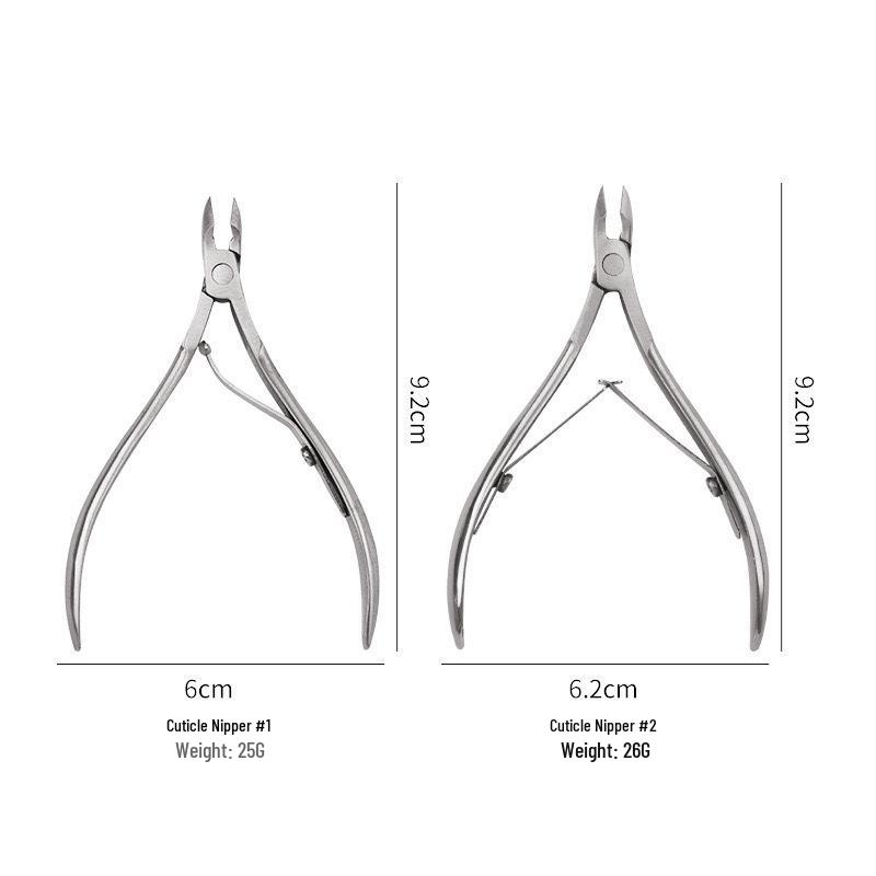 8710 Stainless Steel Cuticle Nipper and Tweezers Set for Hangnails and Ingrown Nails.