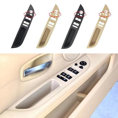 Car Interior Handle Inner Door Armrest Panel Pull Trim Cover For BMW 5 Series E60 2008-2010 Black Beige LHD
