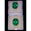 Oval Cut Natural Emerald Zambian Green 14.5 Ct Pair Fabulous Certified Gemstone