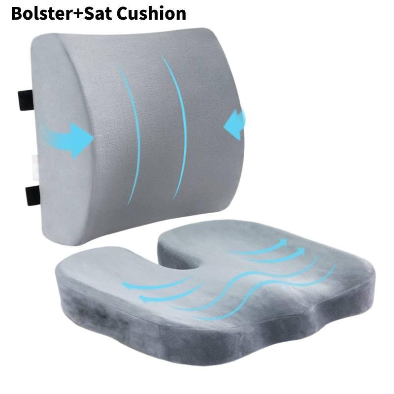 Orthopedic Memory Coccyx Foam Seat Cushion Lumbar Back Pillow Pain Relief Office