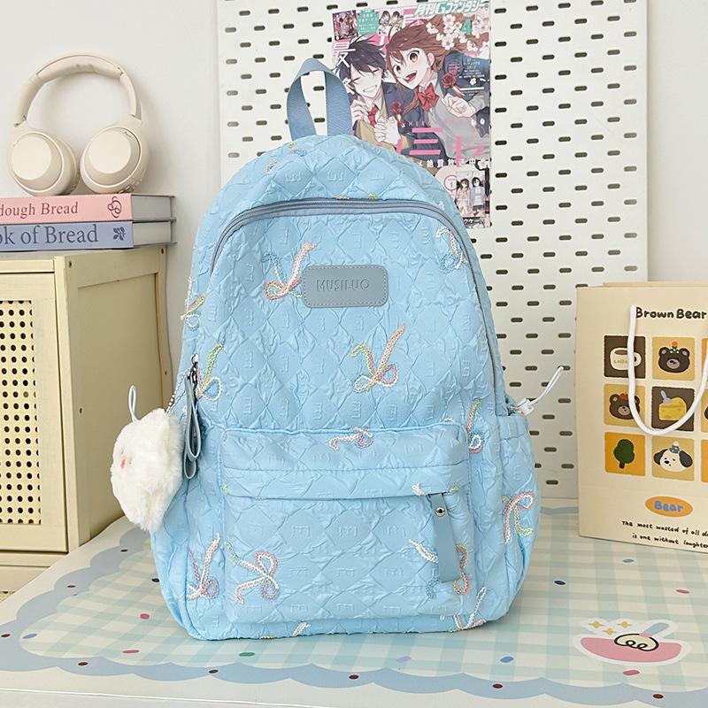Schoolbag High-value embroidery design schoolbag Japanese versatile girl schoolbag Large capacity junior high school student backpack female