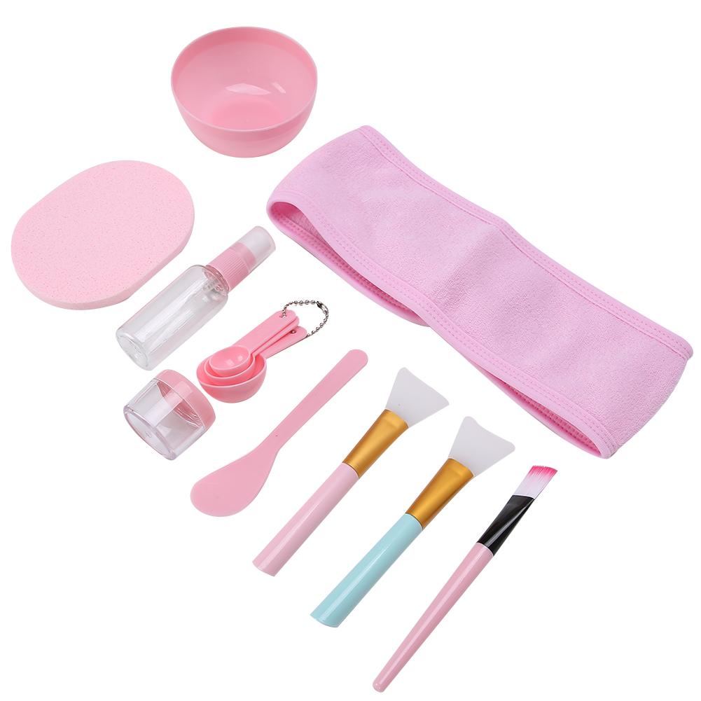 12pcs Household Facial Mask DIY Tool Kit Spoon Bowl Brush Stick Spray Bottle Makeup Tool