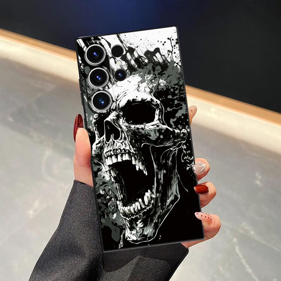 Black Soft Phone Cover Case for Samsung Galaxy S23 FE S25+ S24 Plus S23+ S25 Ultra S24+ Note 20 10 S20 S22 S21 Minimally