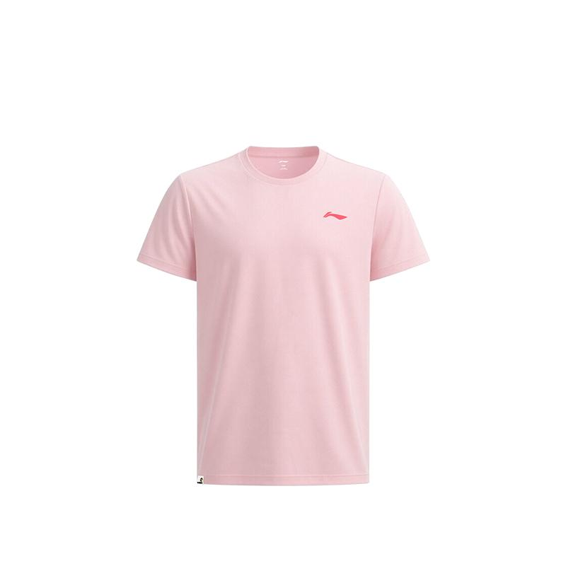 Li Ning T Shirts Unisex Light Pink Crew Neck AHST348-55 130