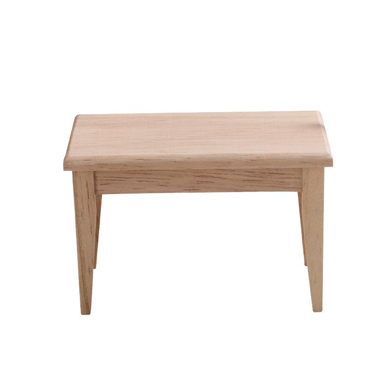Miniature Model Mini Oak Dining Table Chairs Table Table Food Play Dollhouse Accessories Diy