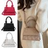 All-match Plaid Leather Square Bags Korean Style Crossbody Bag Simple Single Shoulder Bag Travel