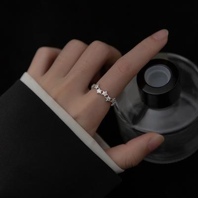 Proposal Valentine'S Day Gift Delicate Star Full Diamond Ring Super Immortal Shining Galaxy Sparkle Diamond Full Star Ring