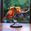 Acrylic Hummingbird Bird Wall Artwork Decor for Home Garden Decorative Outdoor Statues Sculptures Miniatures Ornaments Bedroom