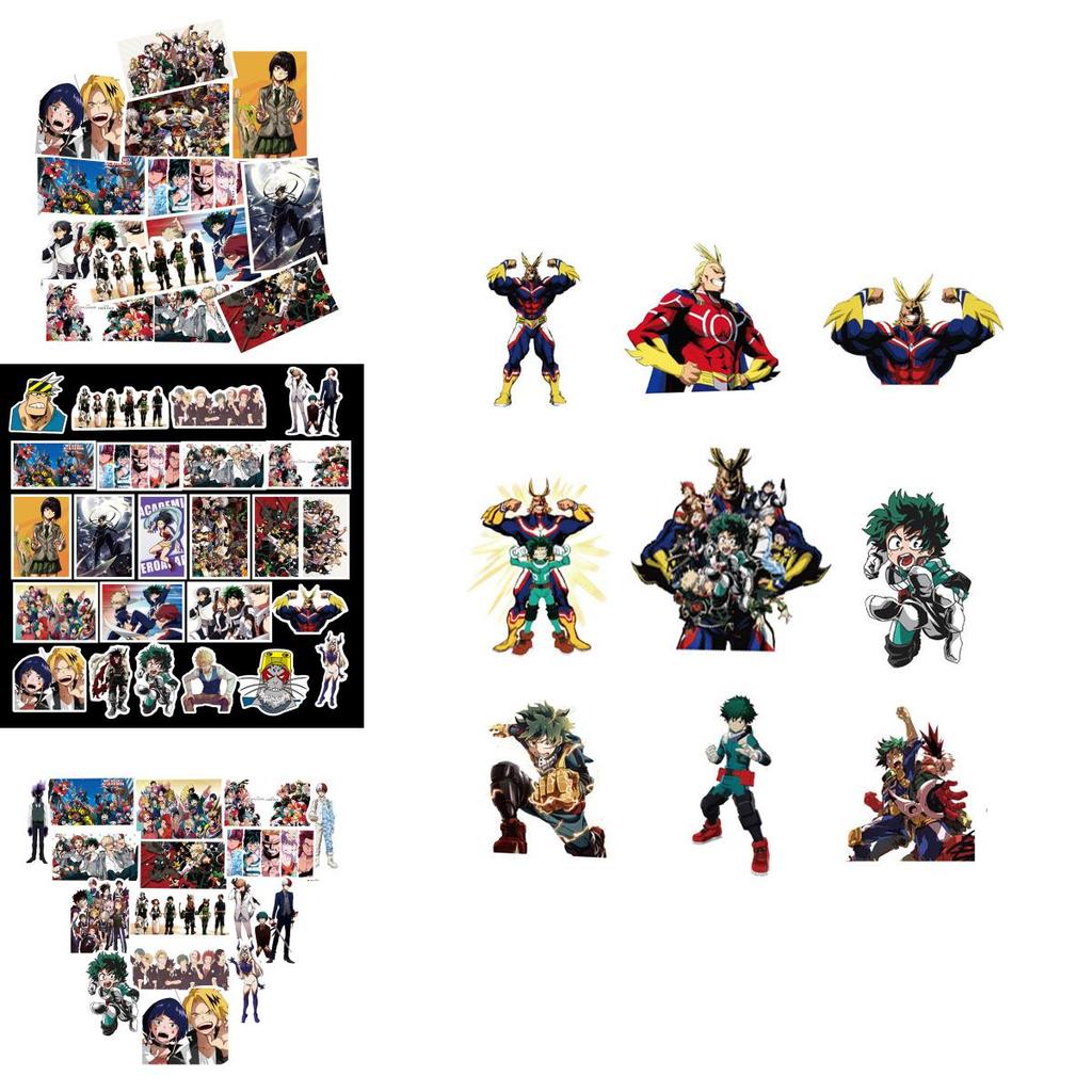 Vibrantes Pegatinas de PVC de My Boku No Hero Academia Para Decoración de Portátil, Equipaje, Coche