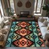 Area Rug Bohemian Southwestern Geometric Pattern Non-Slip Floor Mat Living Room Bedroom Home Decor Vintage Tribal Rug Indoor Out