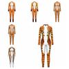 Leopard Funny Adult Bodysuits Dress Up Female Zentai Suits Cute Halloween Party Jumpsuit  Women