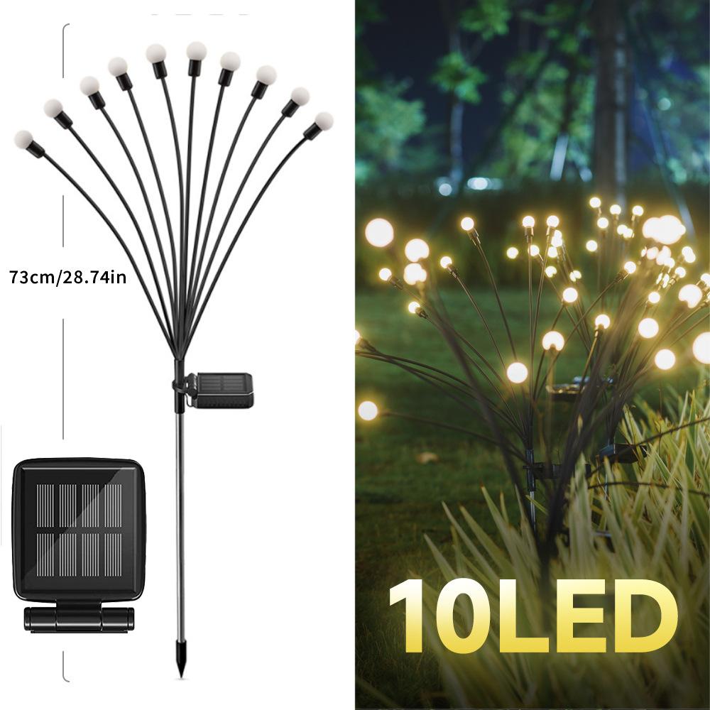 Solar Firefly Light Utomhus Trädgård Gräsmatta Trädgård Led Vattentät Human Sensing Landskap Dekorativa ljus