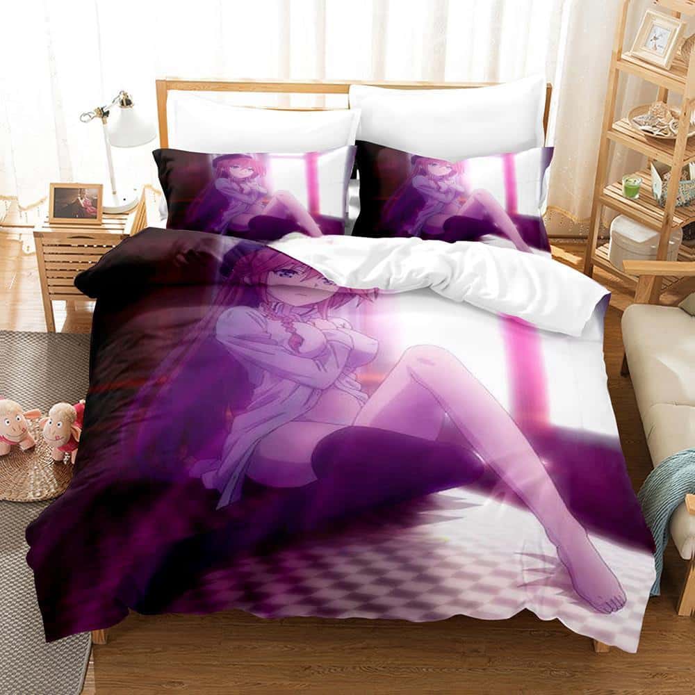 Kawaii Anime Lilith Asami Trinity Seven Bedding Set Single Twin Full Queen King Size Bed Set Adult Kid Bedroom Duvet Cover Sets