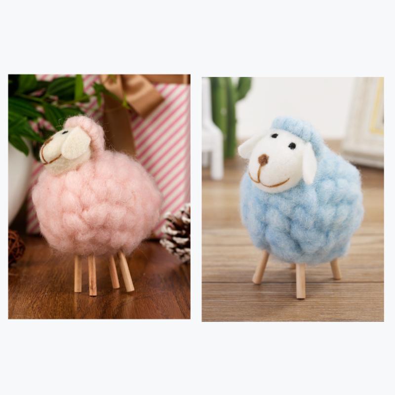 

Креативное украшение для спальни, гостиной, рабочего стола, декорация из шерстяного фетра, милая овечка, украшение для елки, подарок на день рождения