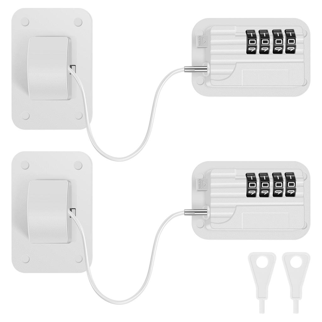 1/2 ks Zámky na lednici s heslem Samolepicí zámek na skříňku Odolný proti vrtání Zámek na lednici pro lednici Skříňku Zásuvku Okno