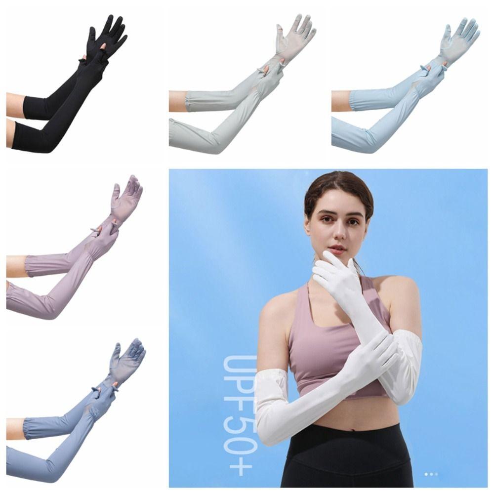 

Защита от солнца Солнцезащитный крем Рукавные перчатки Летний чехол для рук Ледяной шелковый рукав для рук Бег