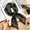 Simple temperament Spring and summer female imitation silk scarf versatile Korean version casual small square scarf neck protection decorative scarf