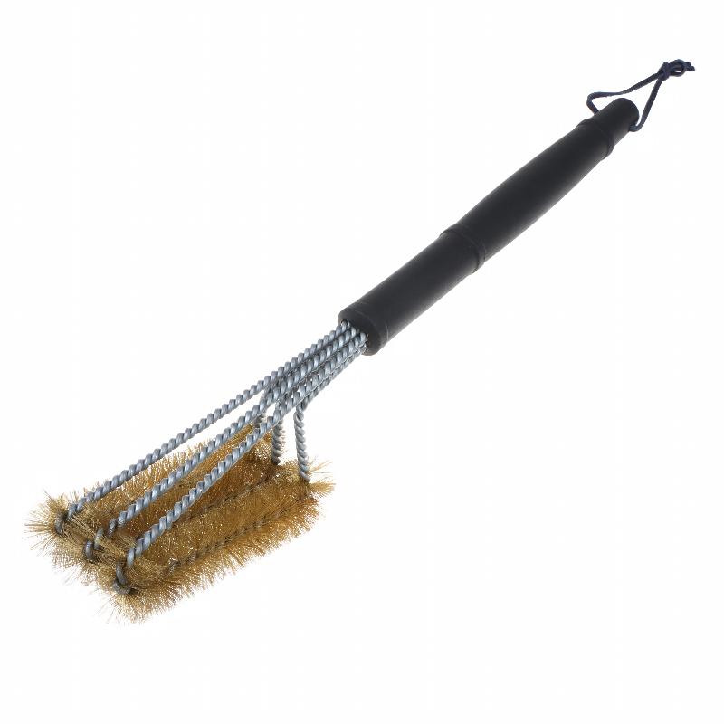 Long Non Slip Handle Grill Cleaning Brush Rust Resistant Metal Cleaner Brush With Scraper For Outdoor Grilling Camping Picnic