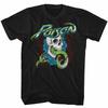 Poison Full Color Roses Skull & Cobra Men's T Shirt 80's Rock Music Band Merch