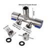 Dual Switch Outlet Faucet Toilet Bidet Shower Faucet Bathroom Fittings 1/2 Copper Dual Outlet and Shutoff Valve