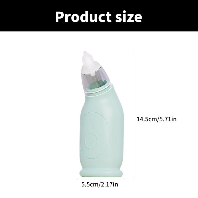 Automatic Nose Cleaner with 2 Suction Head Electric Nasal Aspirator Rechargeable Nose Aspirator Toddler Nasal Extractor