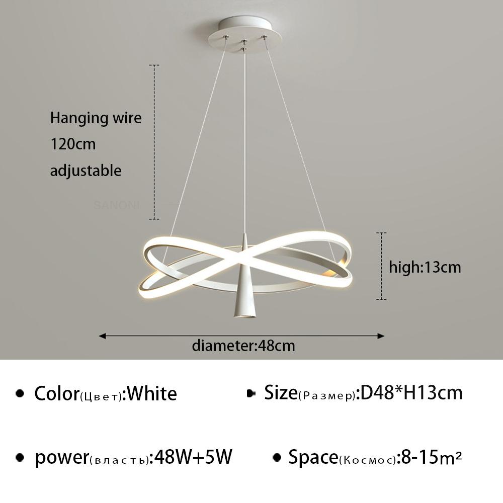

Современный светодиодный подвесной светильник люстра подвесной светильник для столовой гостиной спальни интерьер домашнего декора светильник люстра Cool White