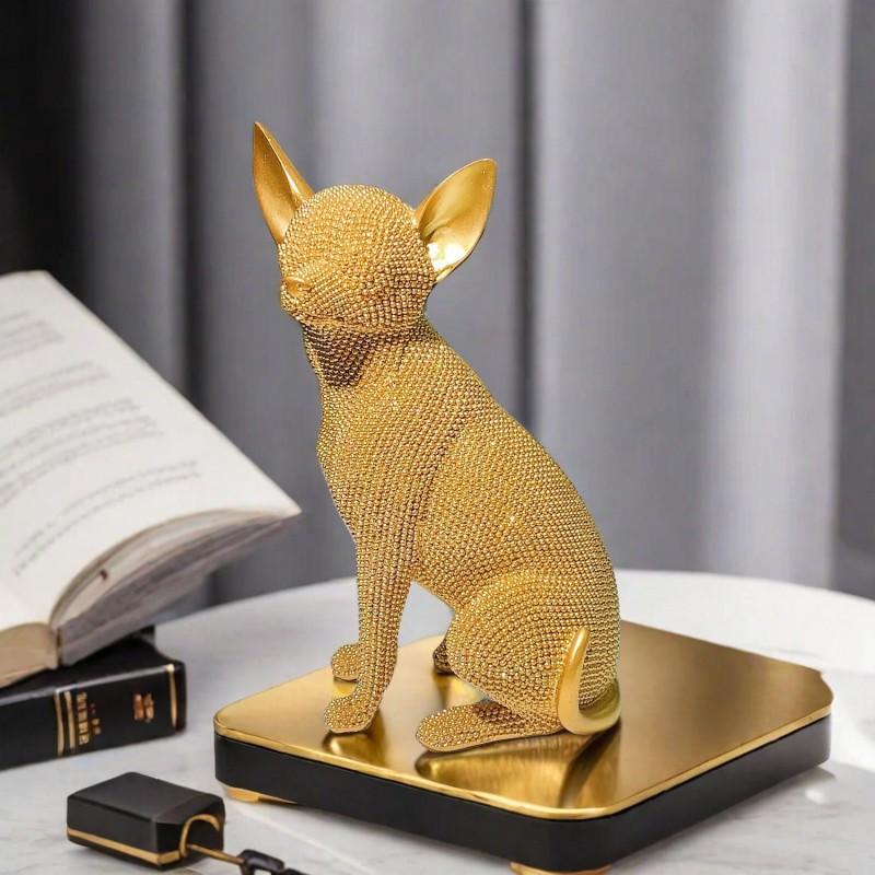 Modern Minimalist Resin Dog Figurine Home Decor Living Room Shelf Cabinet Entryway Gift