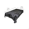 Black Lace Halloween Table Cloth Decoration Cover, Spiderweb Tablecloth for Holiday