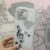 Корейська музична нота Чорні крапки Чохол для телефону для iPhone 17 16e 16 15 14 13 12 11 Pro Max Xs XR XSMax Air Plus Текстура пір'я