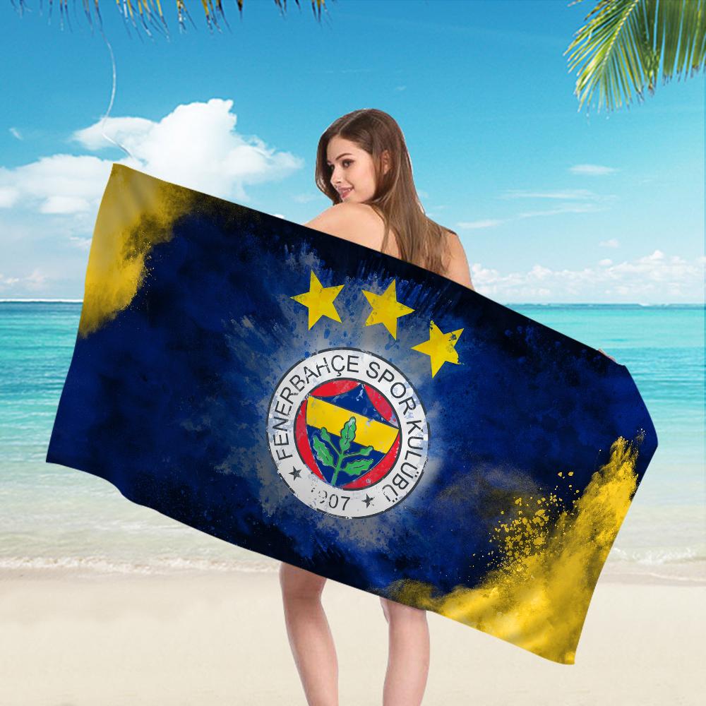 

F-Fenerbahce-Football-Fans Microfiber Beach Towel Absorbent Quick dry Soft Yoga Swimming Resort Mountain Climbing Towel W60*H130(CM)