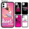 Krajews Cheerleader Cheer Pink Quote Phone Case Cover For IPhone 18 17 Air 16 15 14 Plus 11 12 13 Pro Max Coque Fundas
