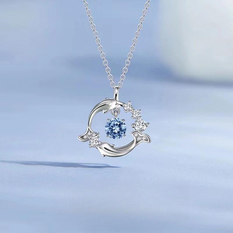 

For the rest of my life, I have your necklace, imitation moissanite smart women s pendant, zircon micro-inlaid clavicle chain.