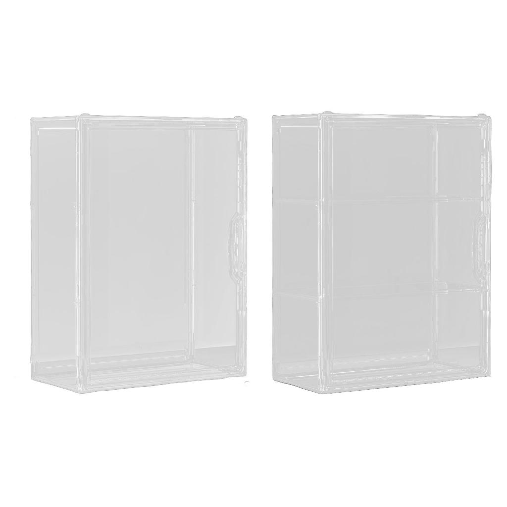 Action Figure Display Case Storage Box Container Desktop Organizer Clear Cabinet for Miniatures Models Cars Collectibles Shop