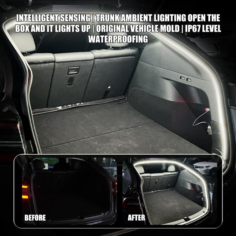 Waterproof Vehicle Trunk LED Light Strips Flexible Silicone Design and Multi Color Ambience Effects Decoration