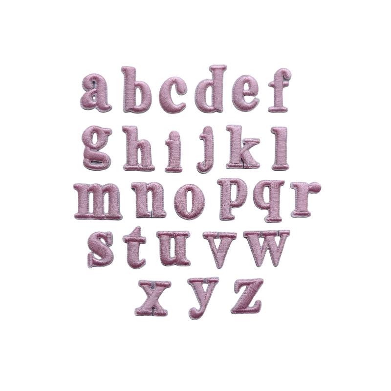 Pink English Letter Iron-on Embroidery Cloth Patch for Clothing