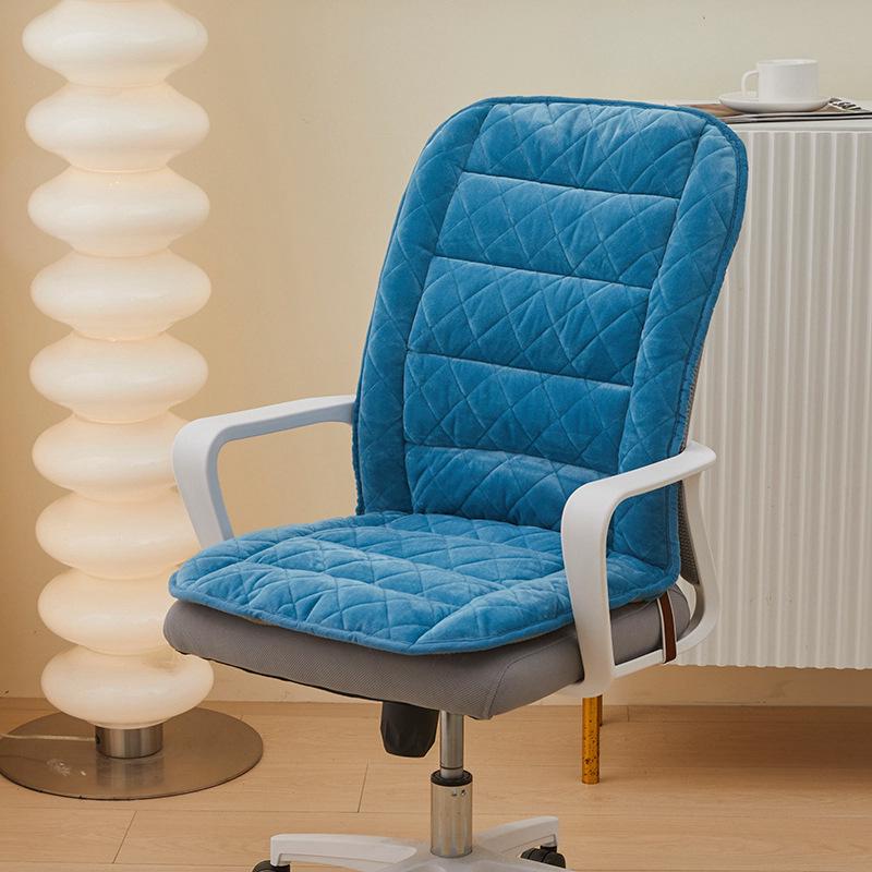 Heated Thickened Plush Seat Cushion & Backrest - Comfort & Warmth for Long Winter Sitting